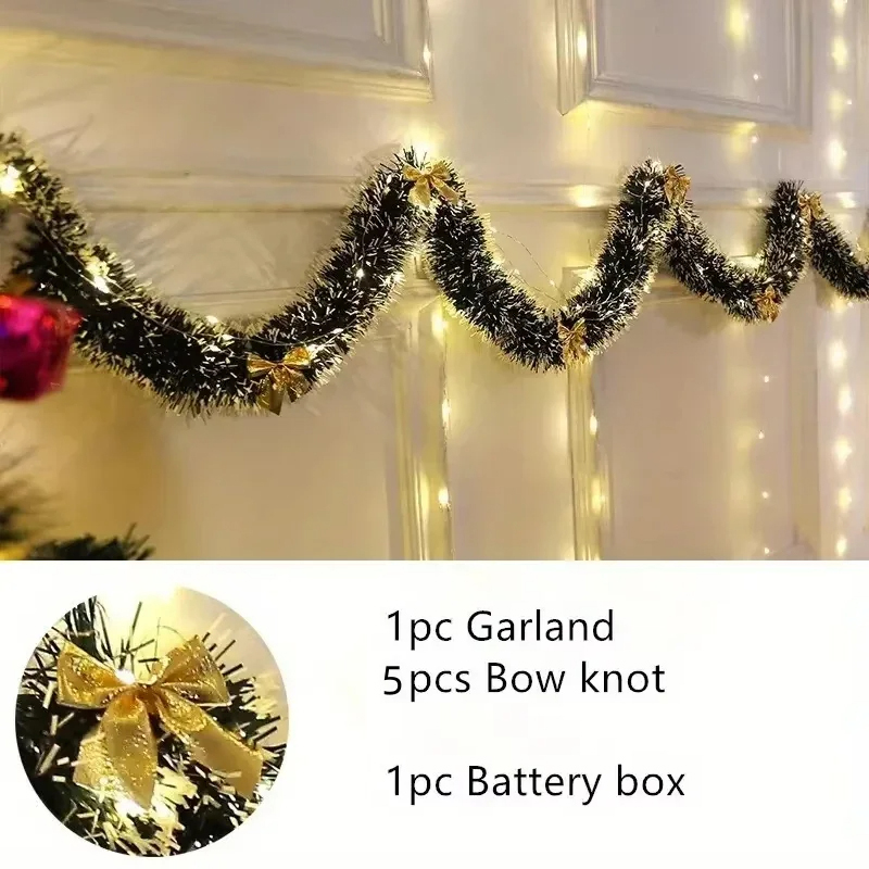 Christmas Tinsel Garland Artif - Tinsel Garland Decoration 评论和价格