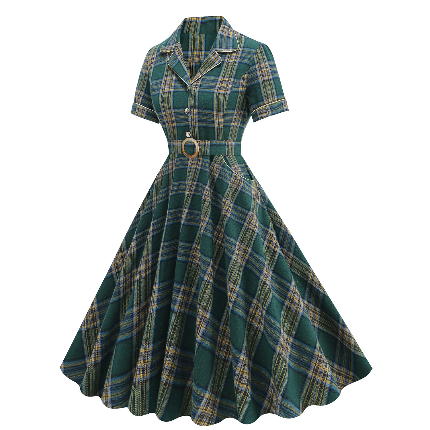 1950s Vintage Plaid Notched Co - Christmas Throw Blanket 评论和价格
